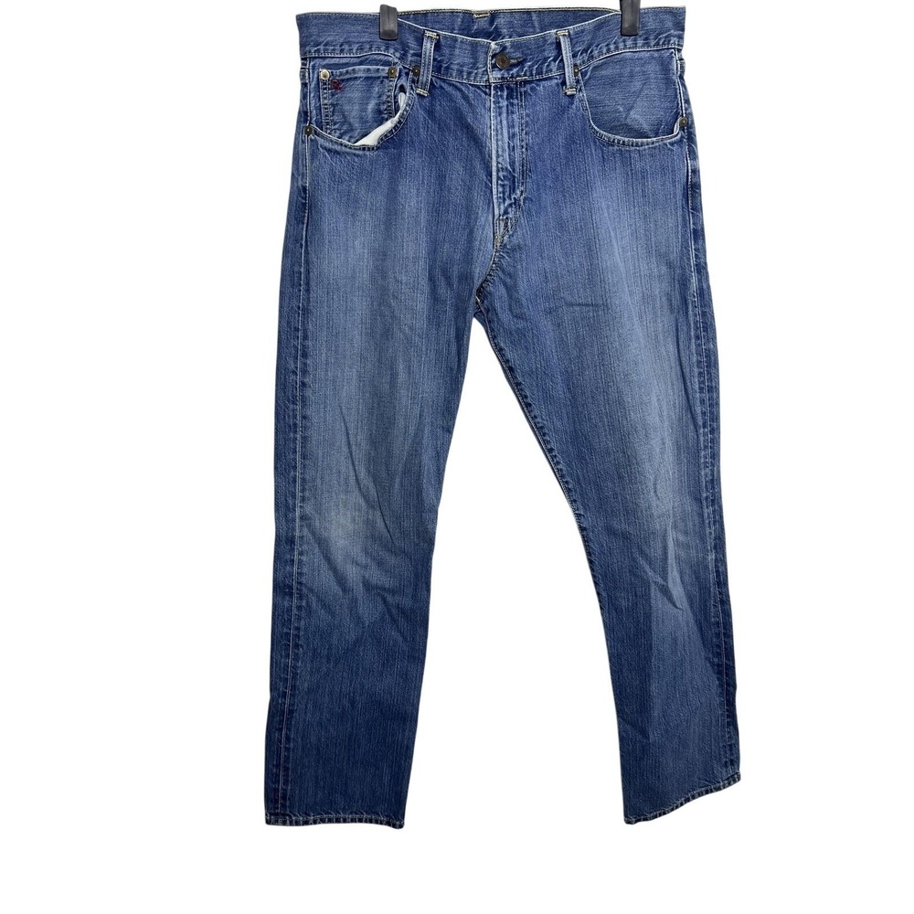 Polo Ralph Lauren Authentic Dungarees Jeans Mens‎ 34x32 Blue Straight Leg Denim